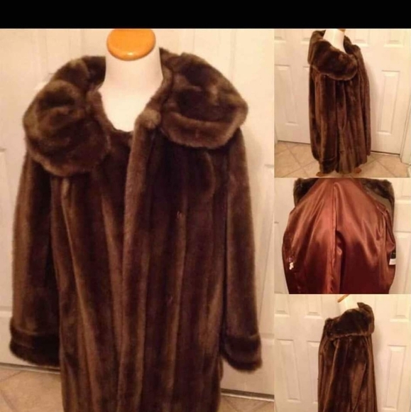 NEW TISSAVEL-BETTY ROSE HIGH END QUALITY LUX FAUX FUR STROLLER COAT SIZE 14 - Picture 11 of 17